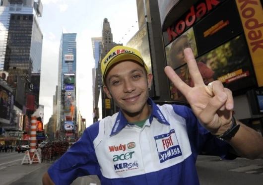 Valentino in a promotional visit to New York last week