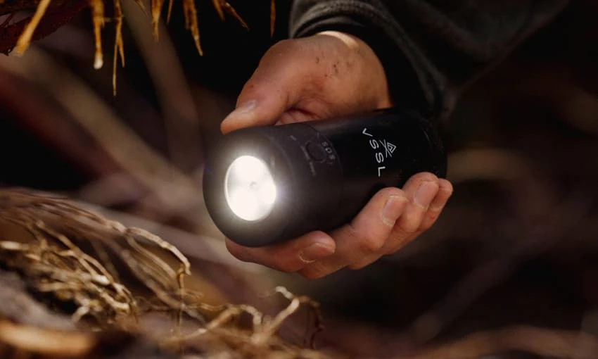 The VSSL Mini Utility Light is a four-mode flashlight, that carries outdoor essentials in its body