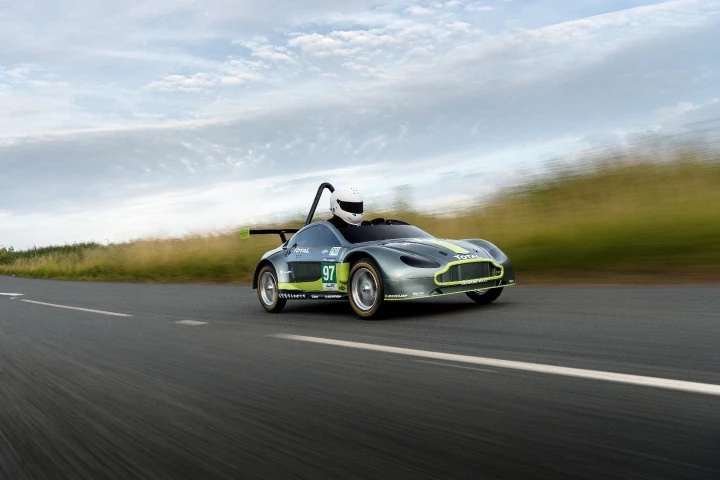 Aston Martin finished second in the London Red Bull Soapbox Race