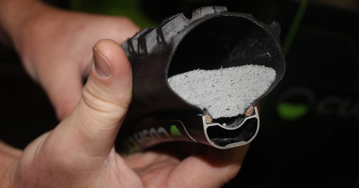 Foam insert puts a damper on bouncy bike tires
