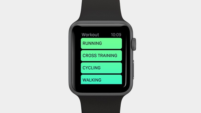 The workout app for the Apple Watch