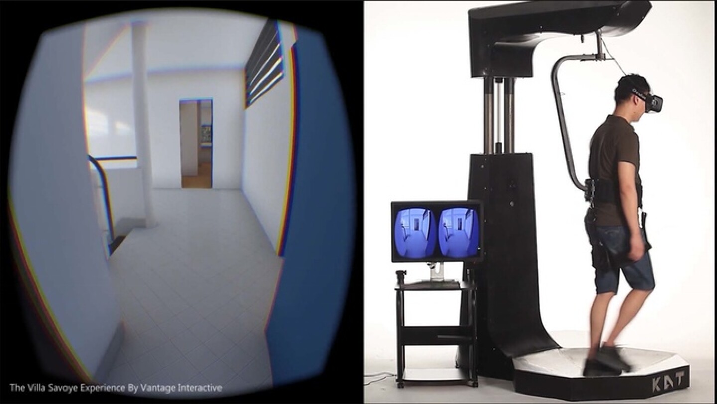 Kat Walk omnidirectional VR treadmill lets you walk, jump, and sit freely