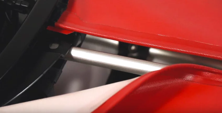 The skin secures around the frame below