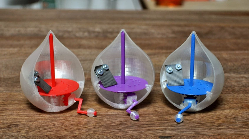 Music Drop offers nostalgic music lovers a chance to have a 3D-printed music box play a tune of their own making (Photo: Left Field Labs)