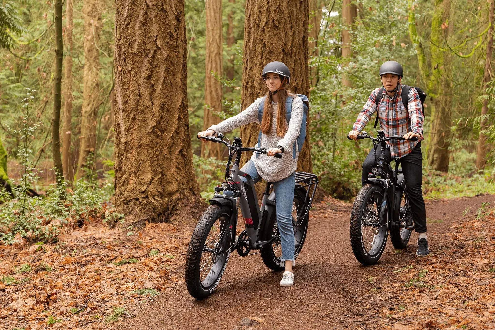 Fat tires and fork suspension should help smooth out on-road commutes and off-road adventures