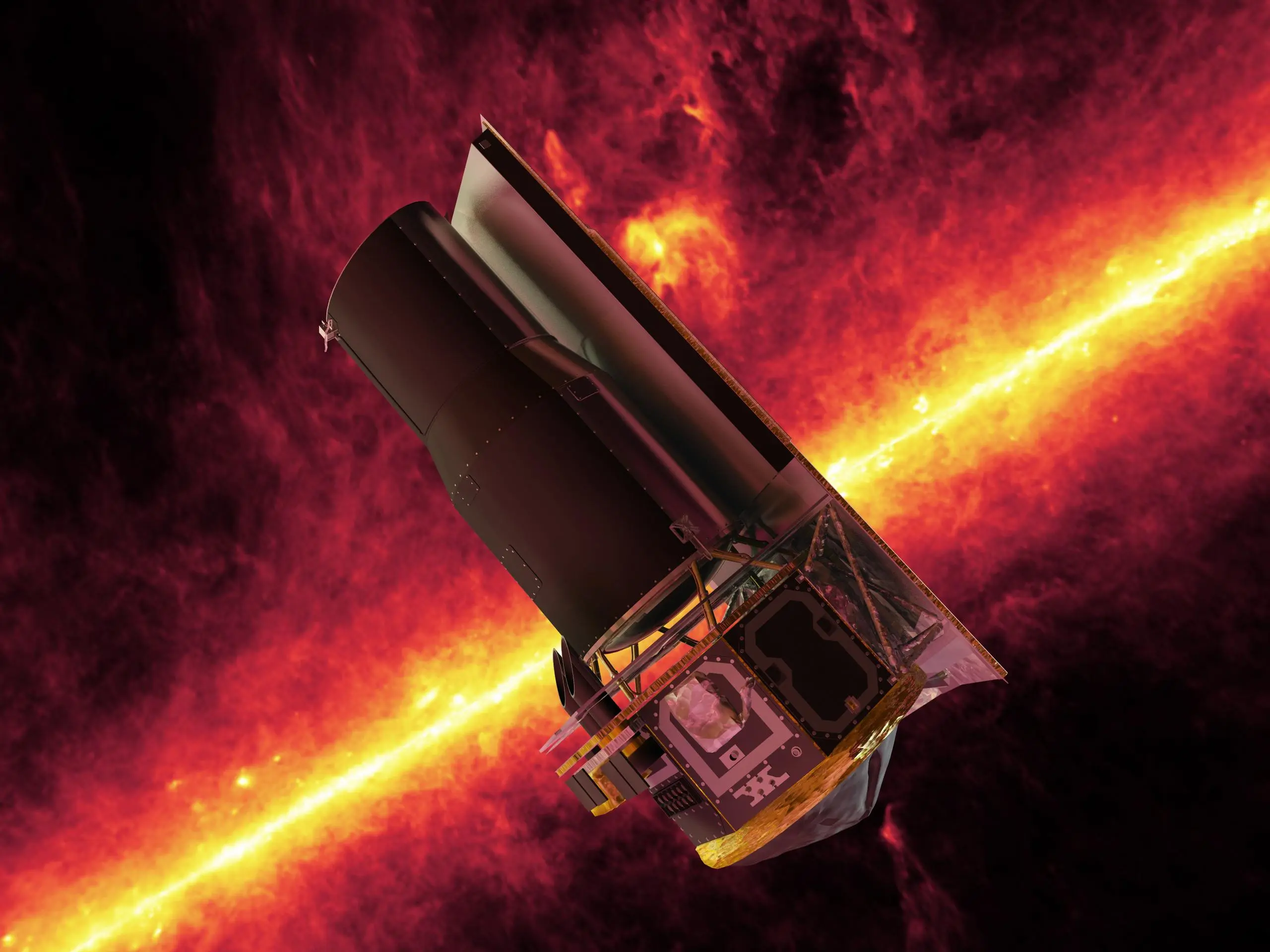 Artist's impression of the Spitzer Space Telescope (Image: NASA/JPL)