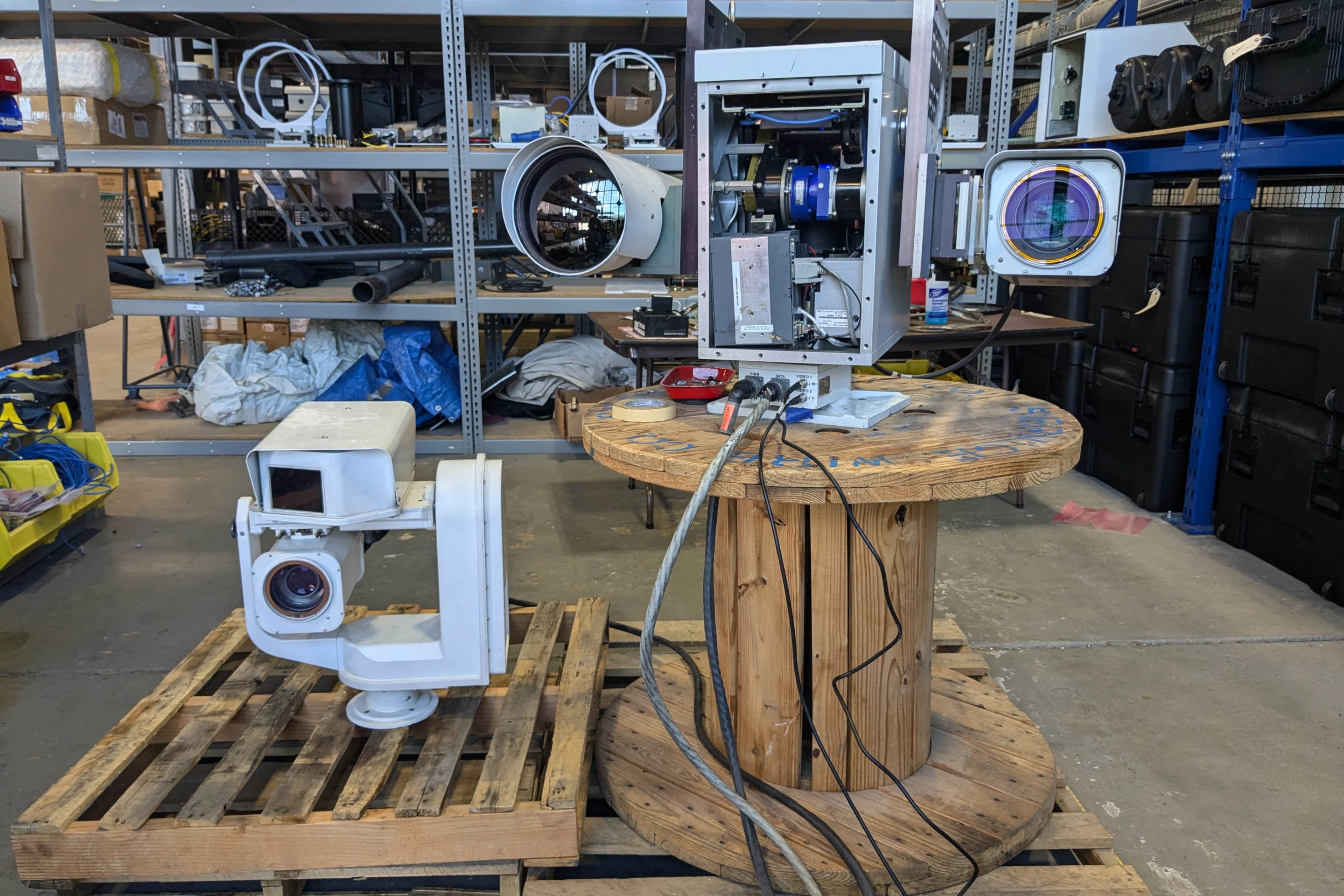 Two older-model cameras used for DC defense