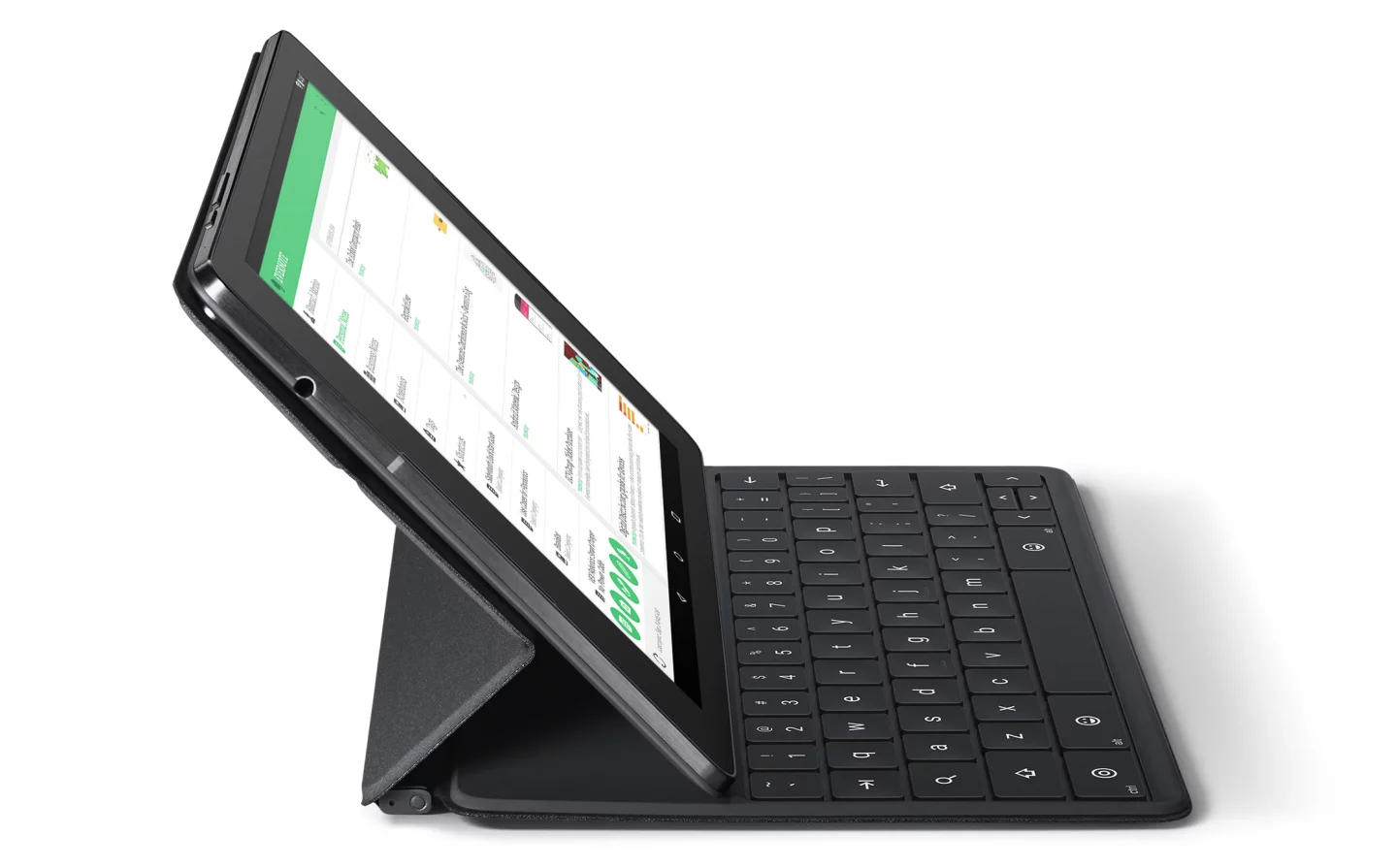 The Nexus 9 and keyboard folio in 'high' position