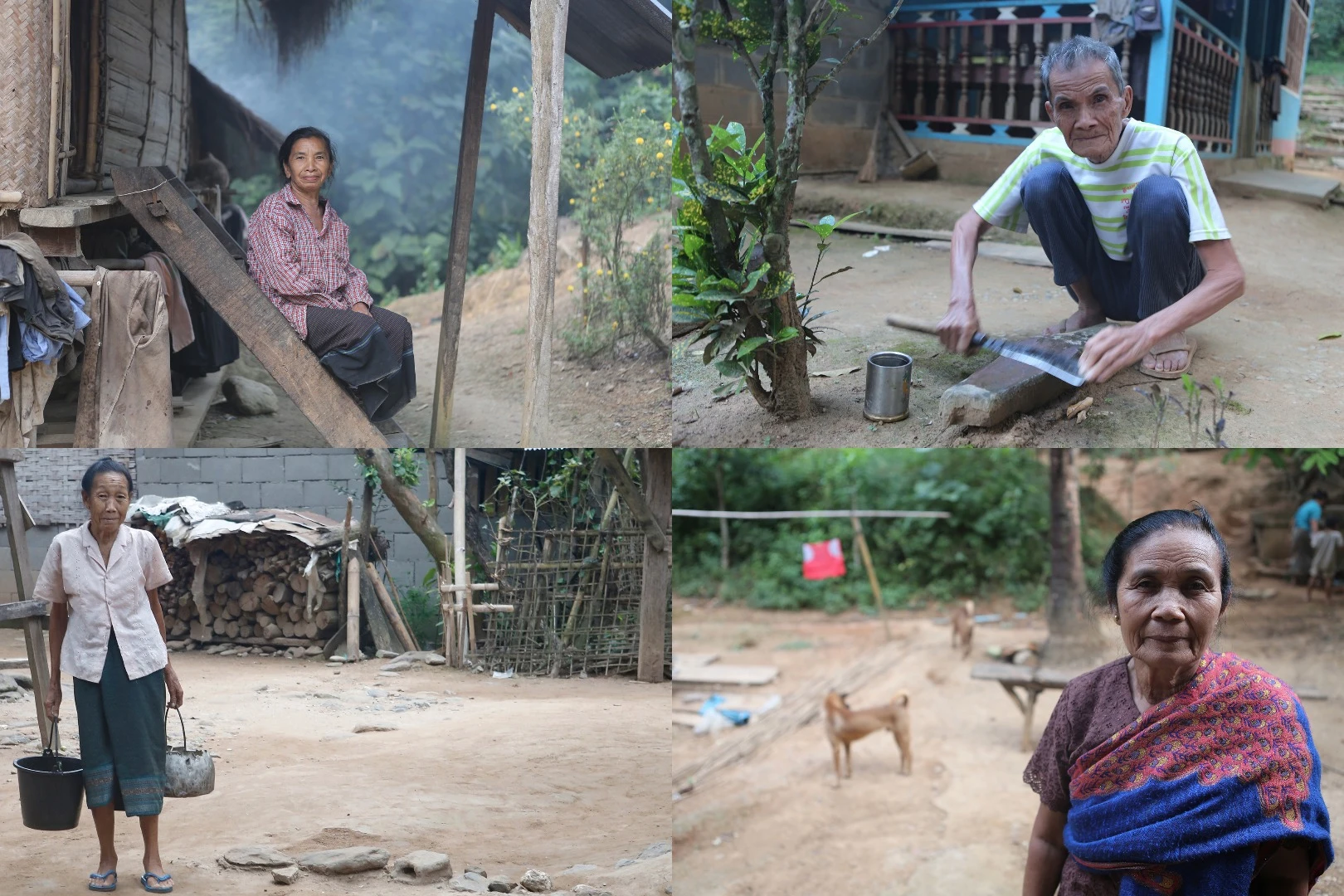 The clothes are chinese, one of Lao's major trading partners. They belie the ancient ways.