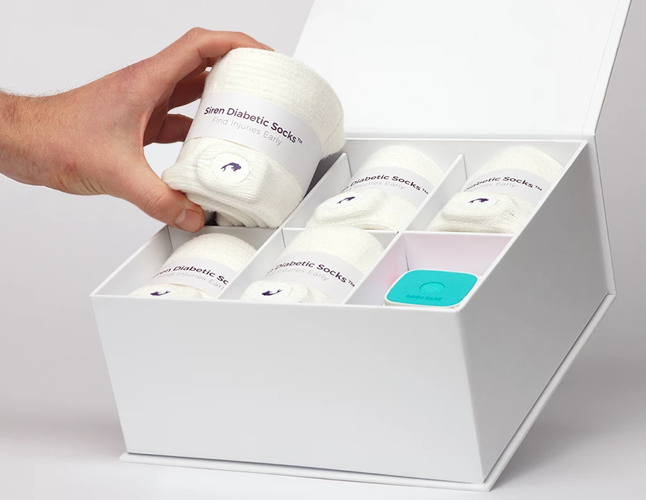 Siren is selling its socks via a subscription service in which five new pairs are sent to each customer every six months