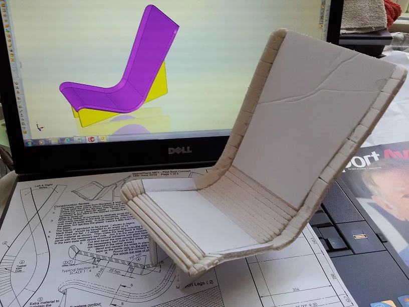 Seat prototype for MakerPlane (Image: MakerPlane)