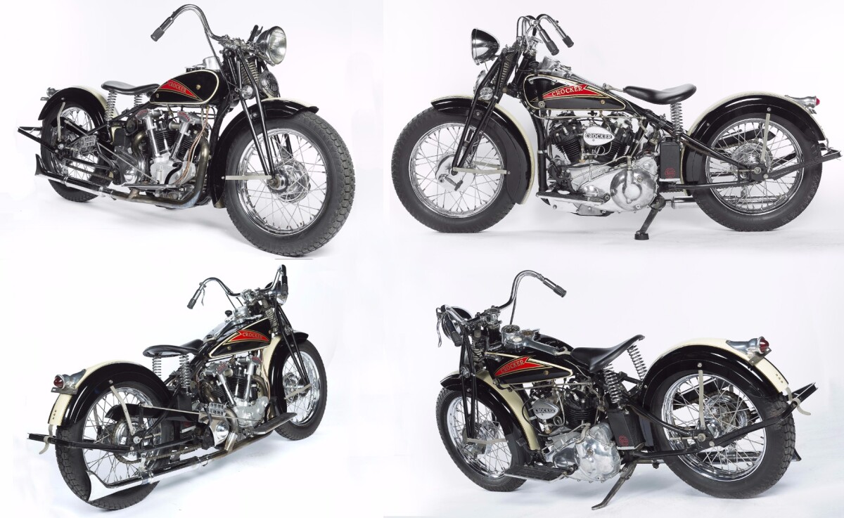 No one is quite sure how many Crocker v-twins were made between 1936 and 1942, with estimates ranging from 70 to 100 units. What is known is that only the first 23 Crocker V-twins had hemispherical heads and the bike being offered at Bonhams Las Vegas Motorcycle Auction on 26 January, 2017 is one of just seven "hemi head" Crockers known to have survived.