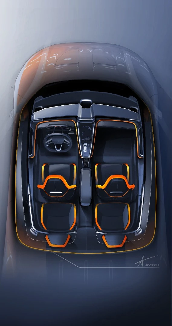 Bird's eye interior view