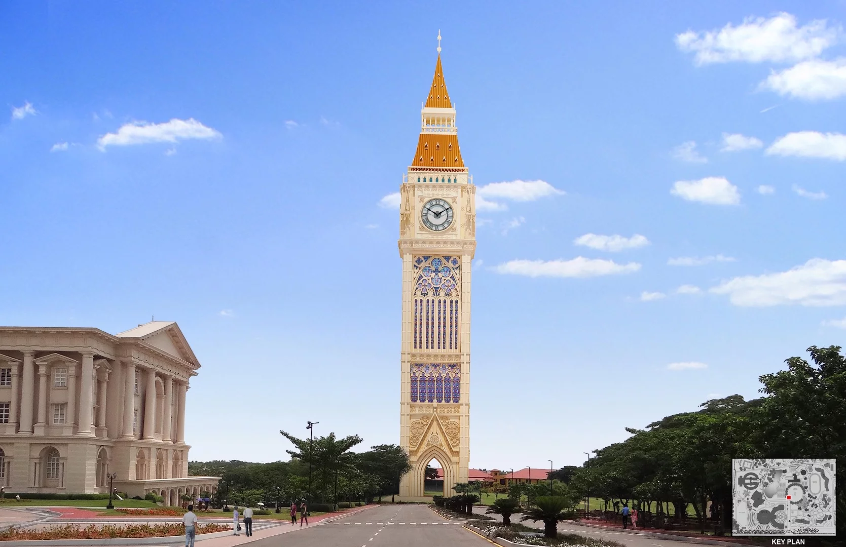 The cost for the clock tower is estimated at roughly US$8.8 million