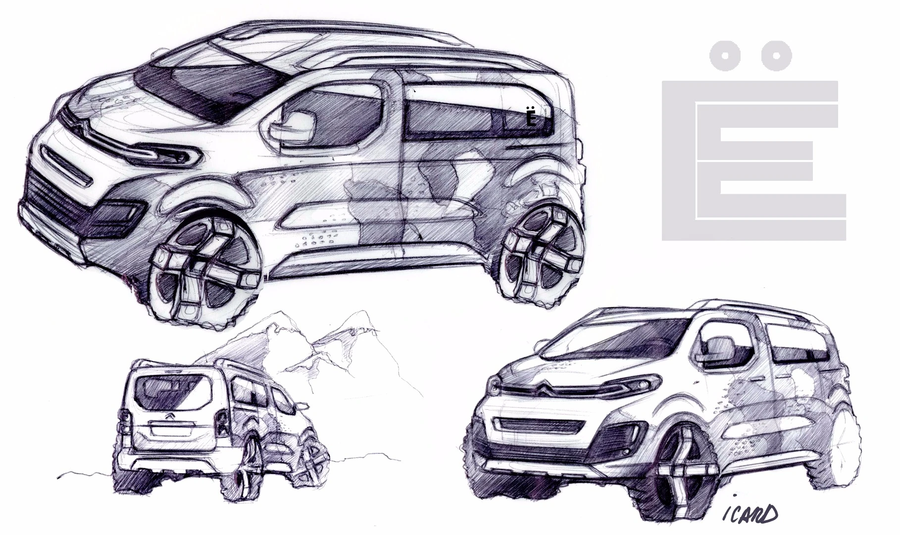 Citroën SpaceTourer 4X4 Ë Concept sketches
