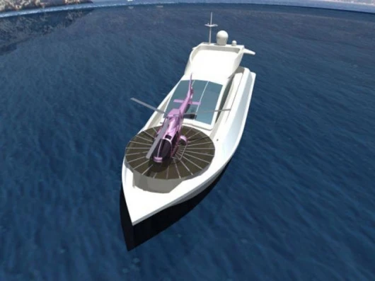 Headland's retractable helipads for yachts