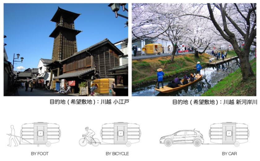The Taku-Tanku can be pulled by hand or towed by bike