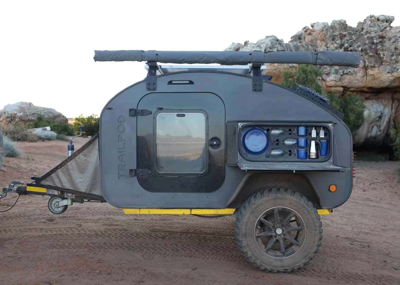 The Trailpod Cricket upgrades from the Lite with a second door, side-mounted kitchen box and a few other additions
