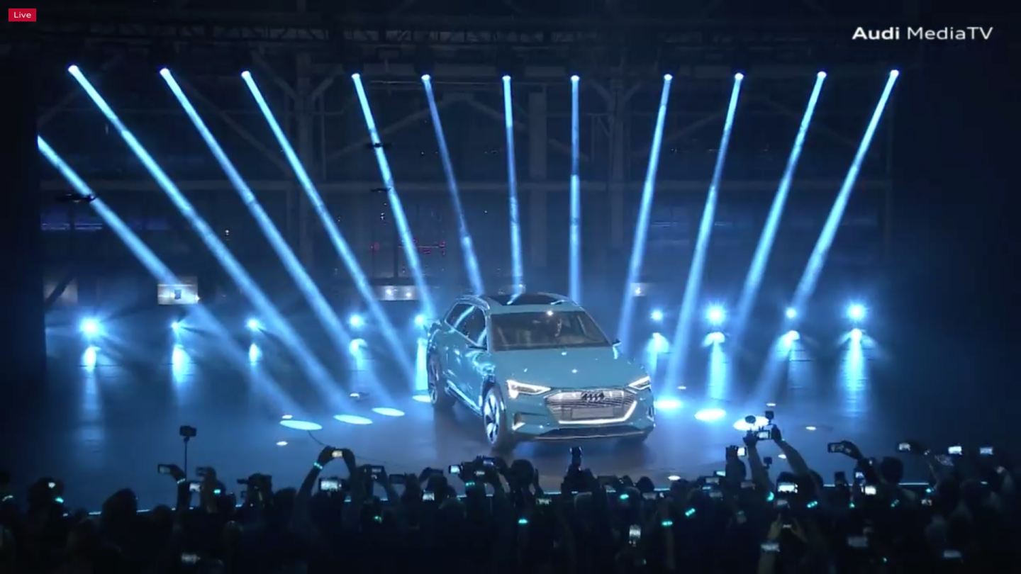 Audi's e-tron launch in San Francisco was a visually spectacular event