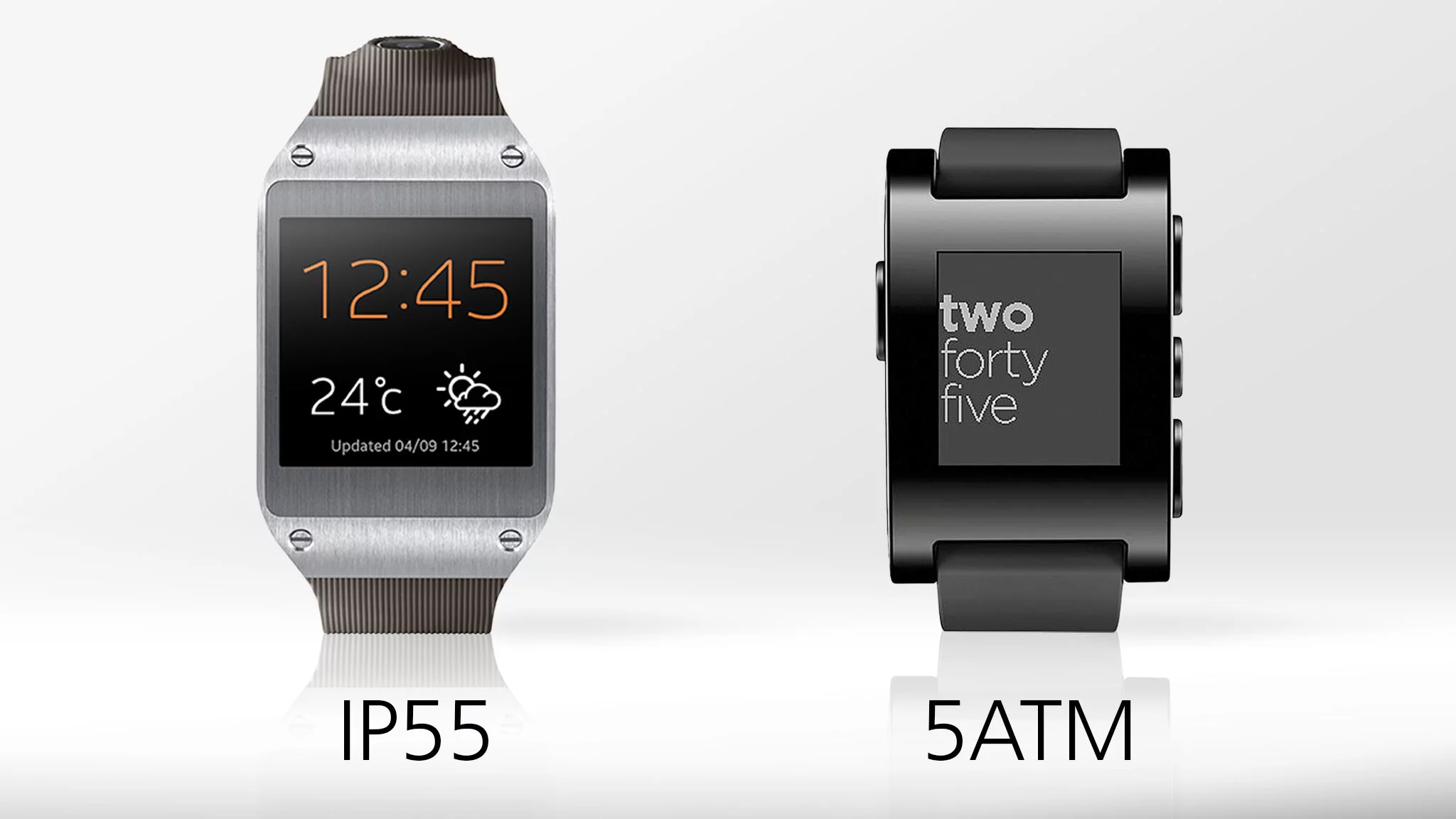 Both watches have some waterproofing, but Pebble's is superior