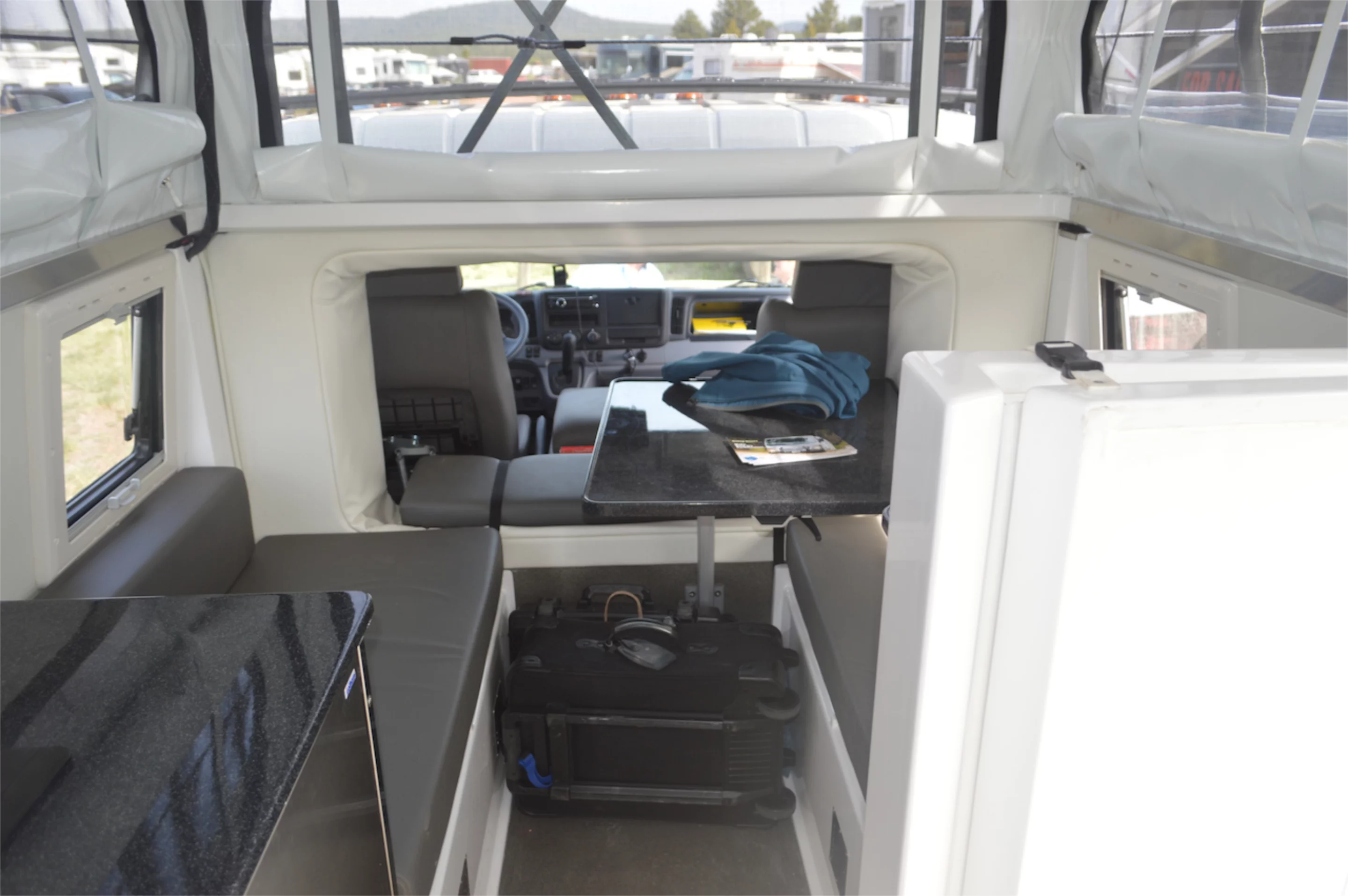 A peek through the Earthcruiser's pass-through