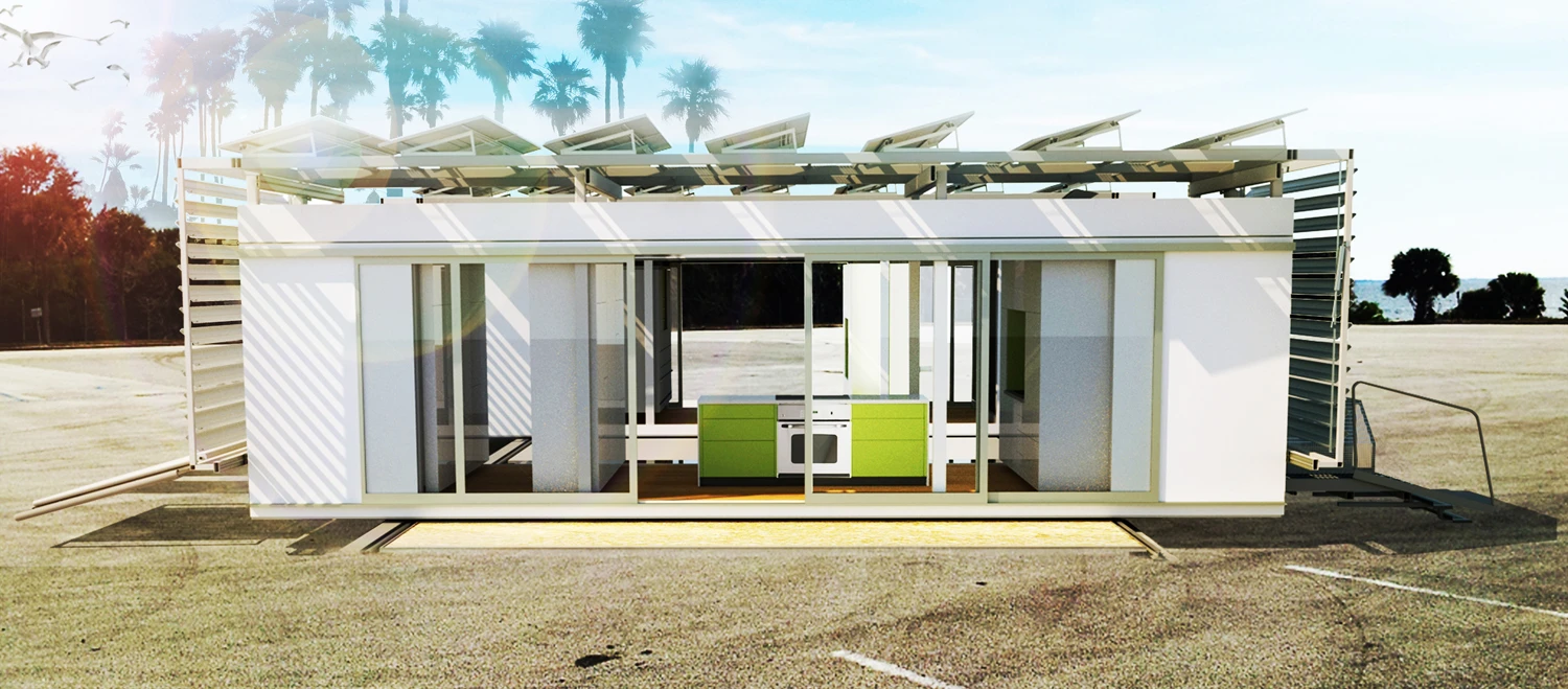 SCI-Arc and Caltech students joined forces to produce a net-zero micro-home concept which expands in size when needed
