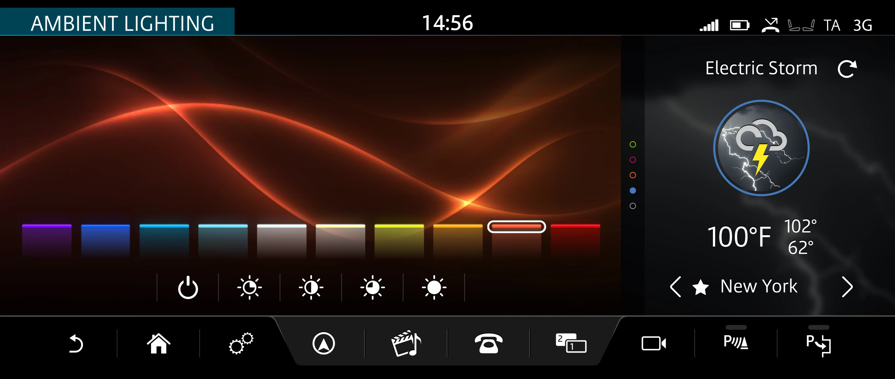 The 2016 Jaguar XF touchscreen interface