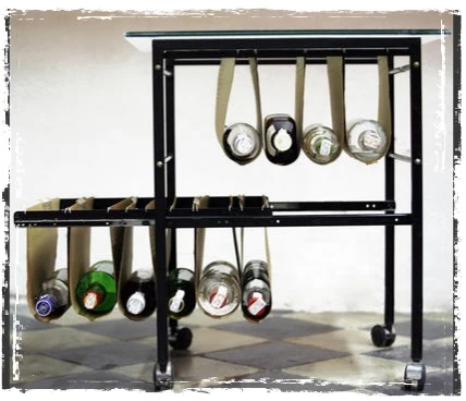 Anatomica has also designed a quirky wine rack, made from a recycled filing cabinet