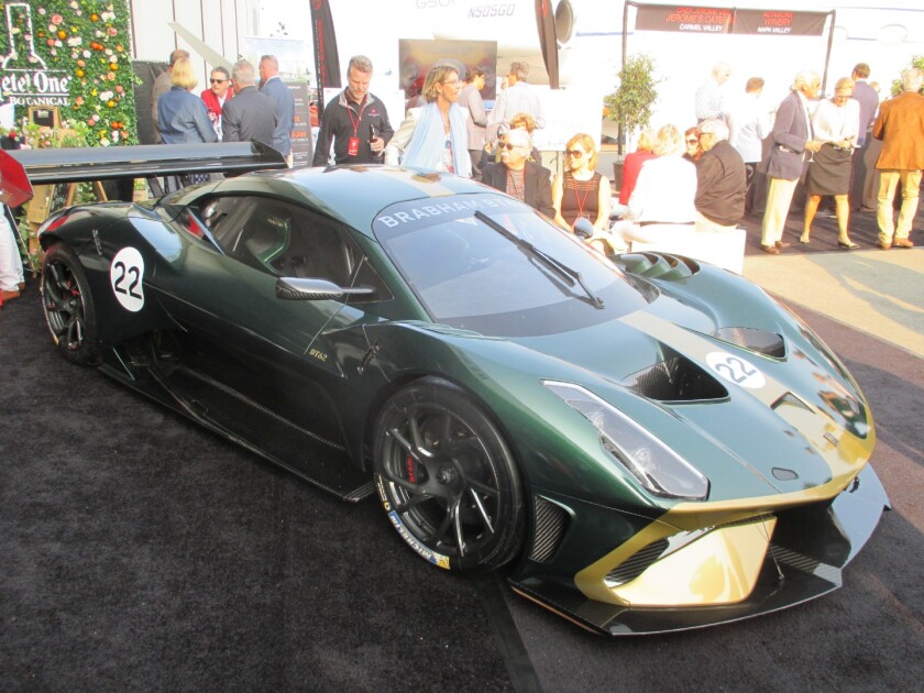 Brabham's ultra-light BT62, a 5.4-liter V8 developing 700 bhp