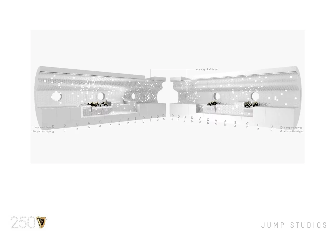 Perspective view of assembled shell