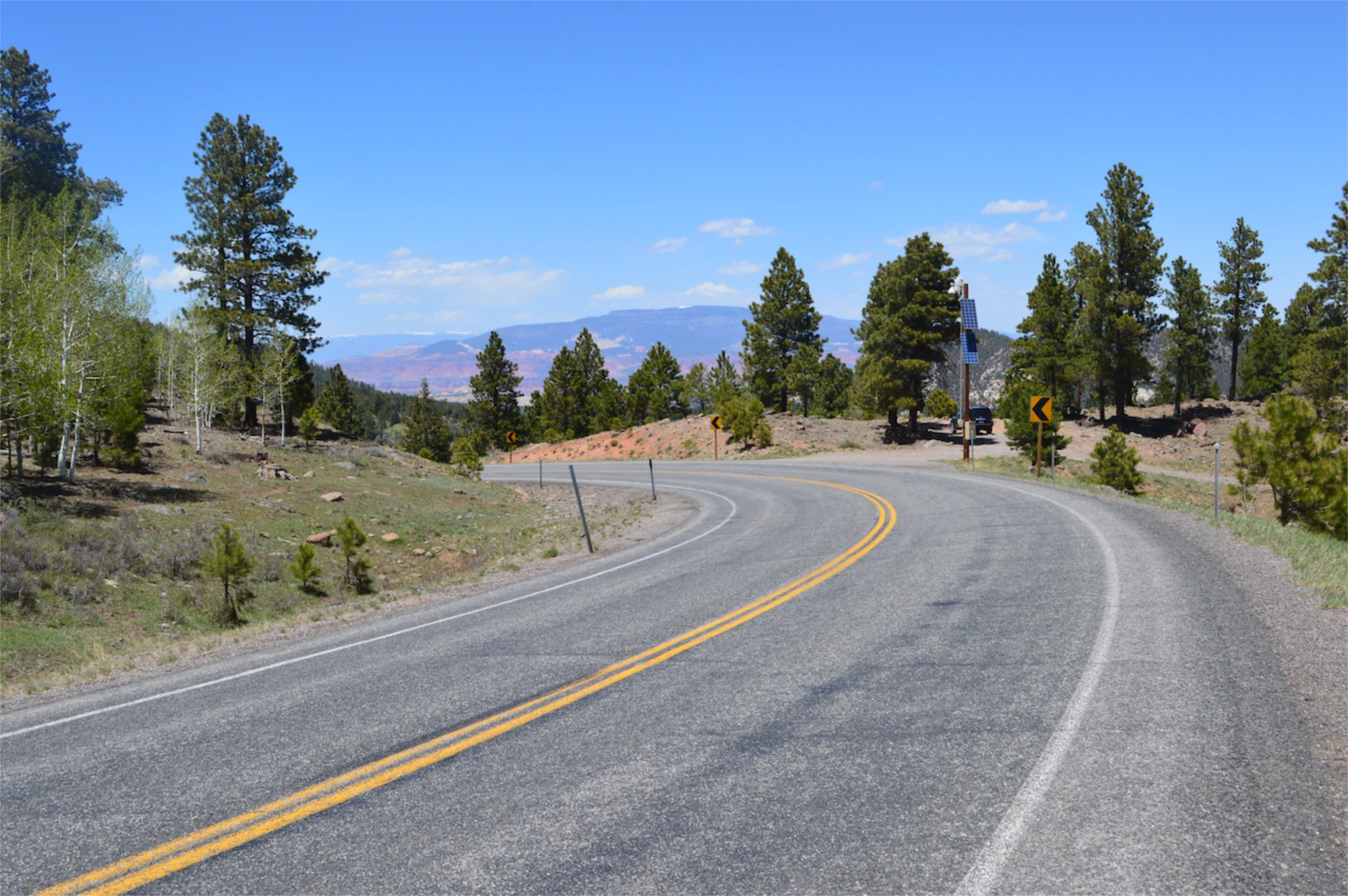 UT SR12 climbs Boulder Mountain where you can look out onto the canyon country below