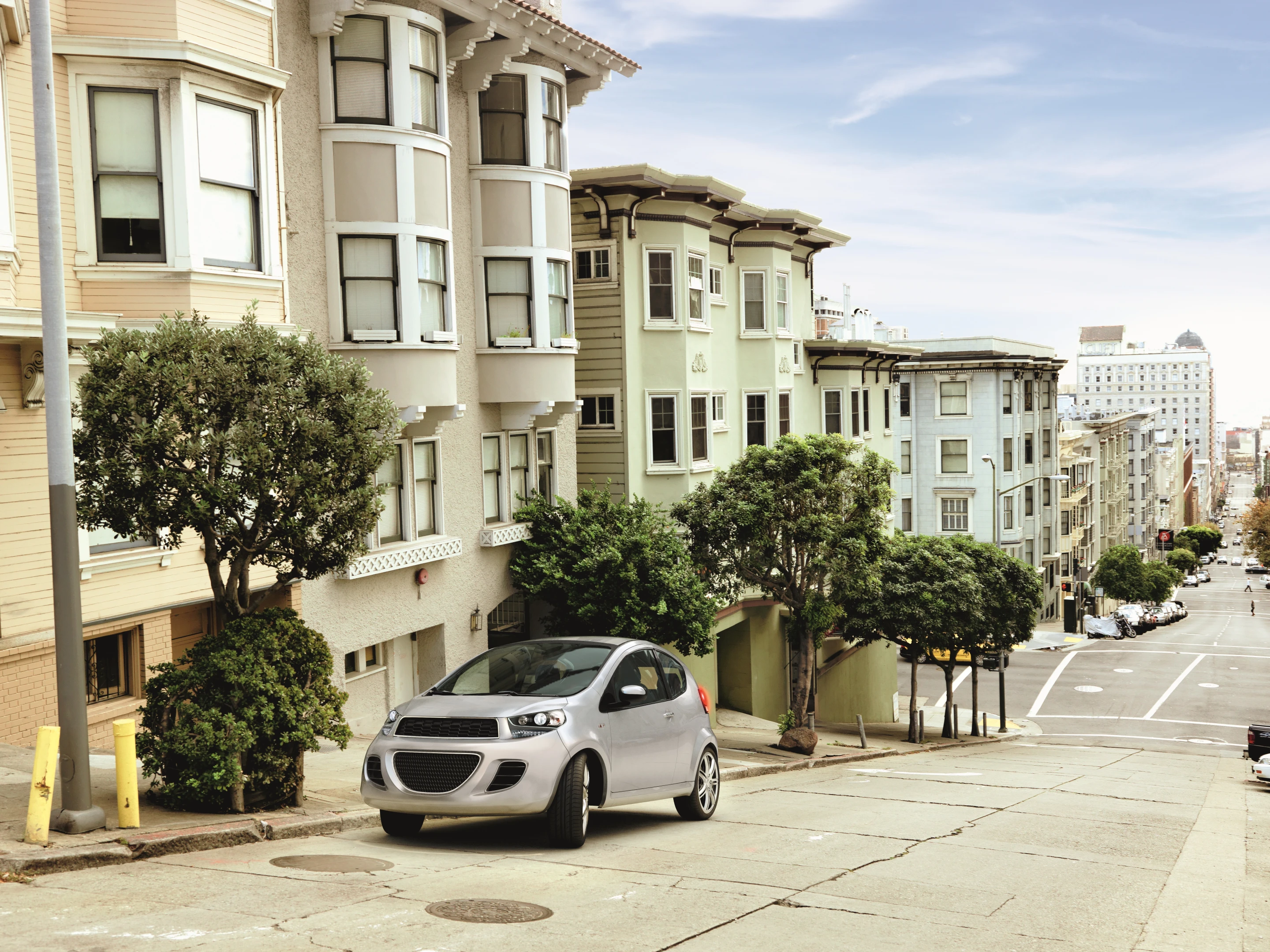The electric parking brake can assist in hill parking