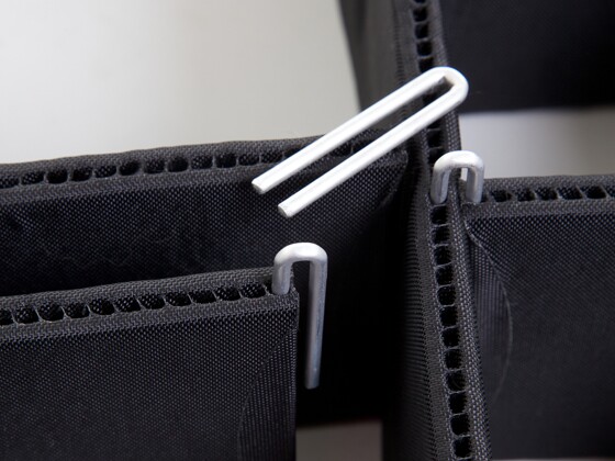 The pins are easy to remove and secure