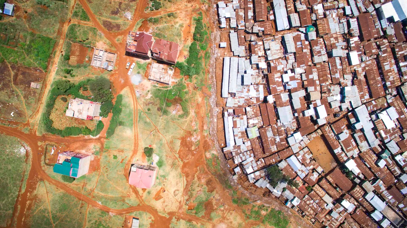 Stark contrast between the rich and poor in Nairobi