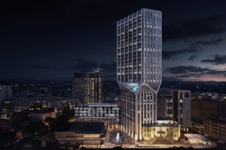 Mercury Tower was designed by Zaha Hadid before her death, along with collaborator and current ZHA boss Patrik Schumacher