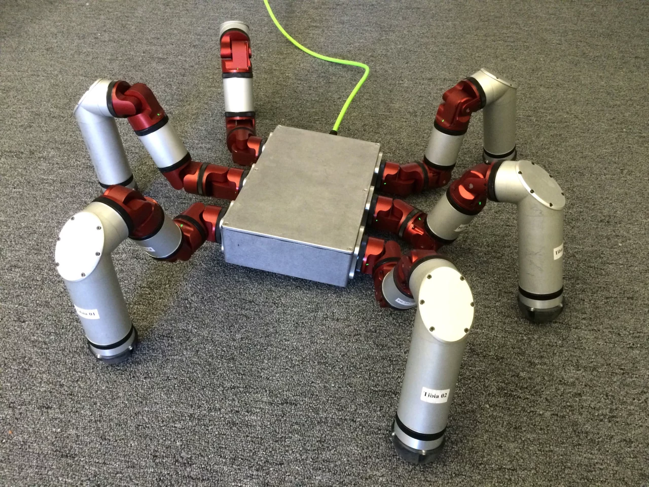 The Snake Monster robot's legs feature actuators that gauge and control the force it exerts, and the forces exerted upon it to help protect from high impacts