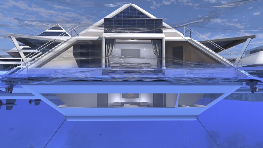 A Waya housing unit with underwater bedroom