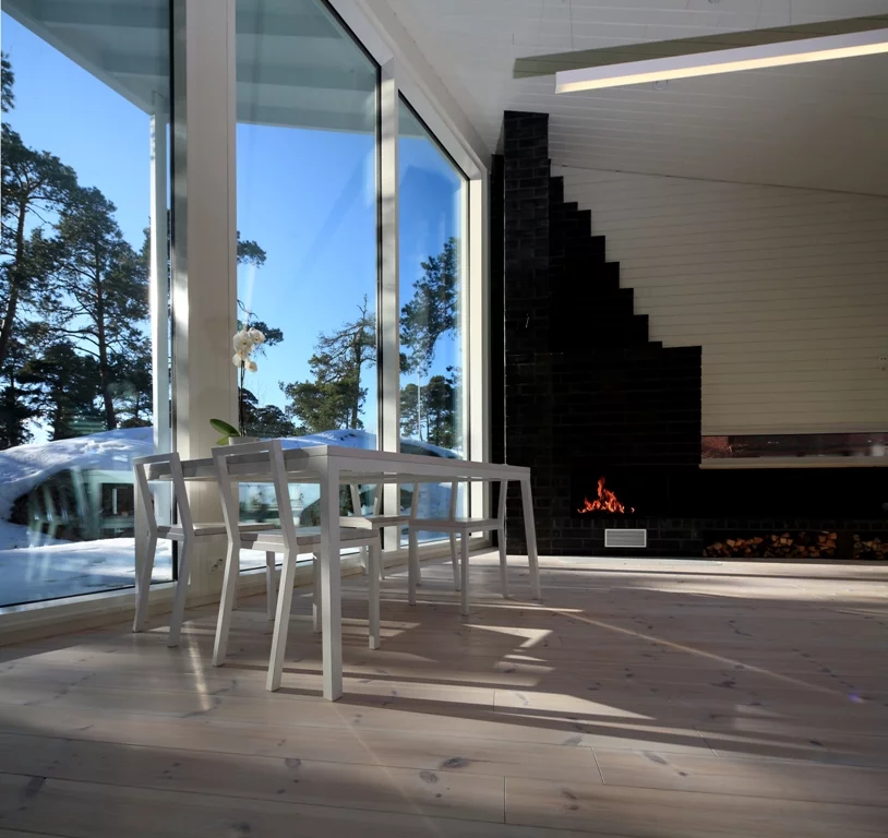 Natural light floods the home all year round