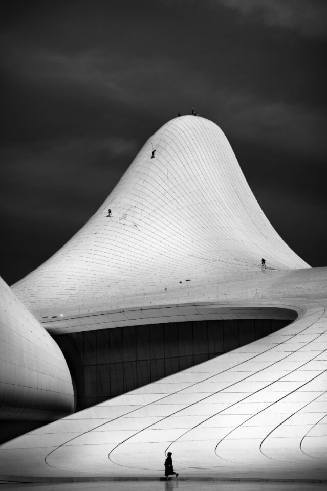 The Heydar Aliyev Center in Baku, Azerbaijan, by Zaha Hadid