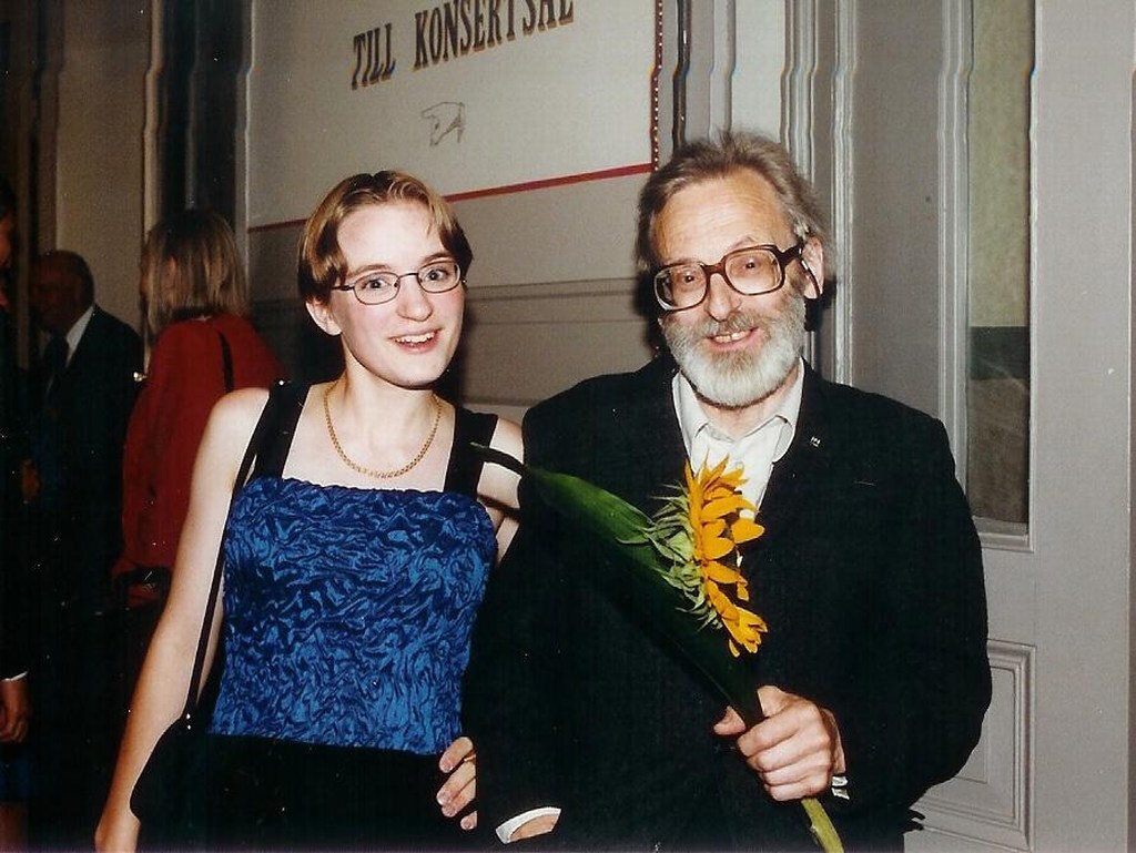 A young Eva with her father Sven Hakansson