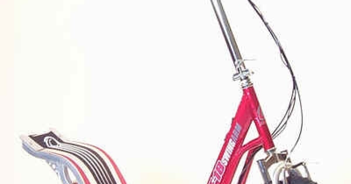 Motorised, fullsuspension swingarm scooter