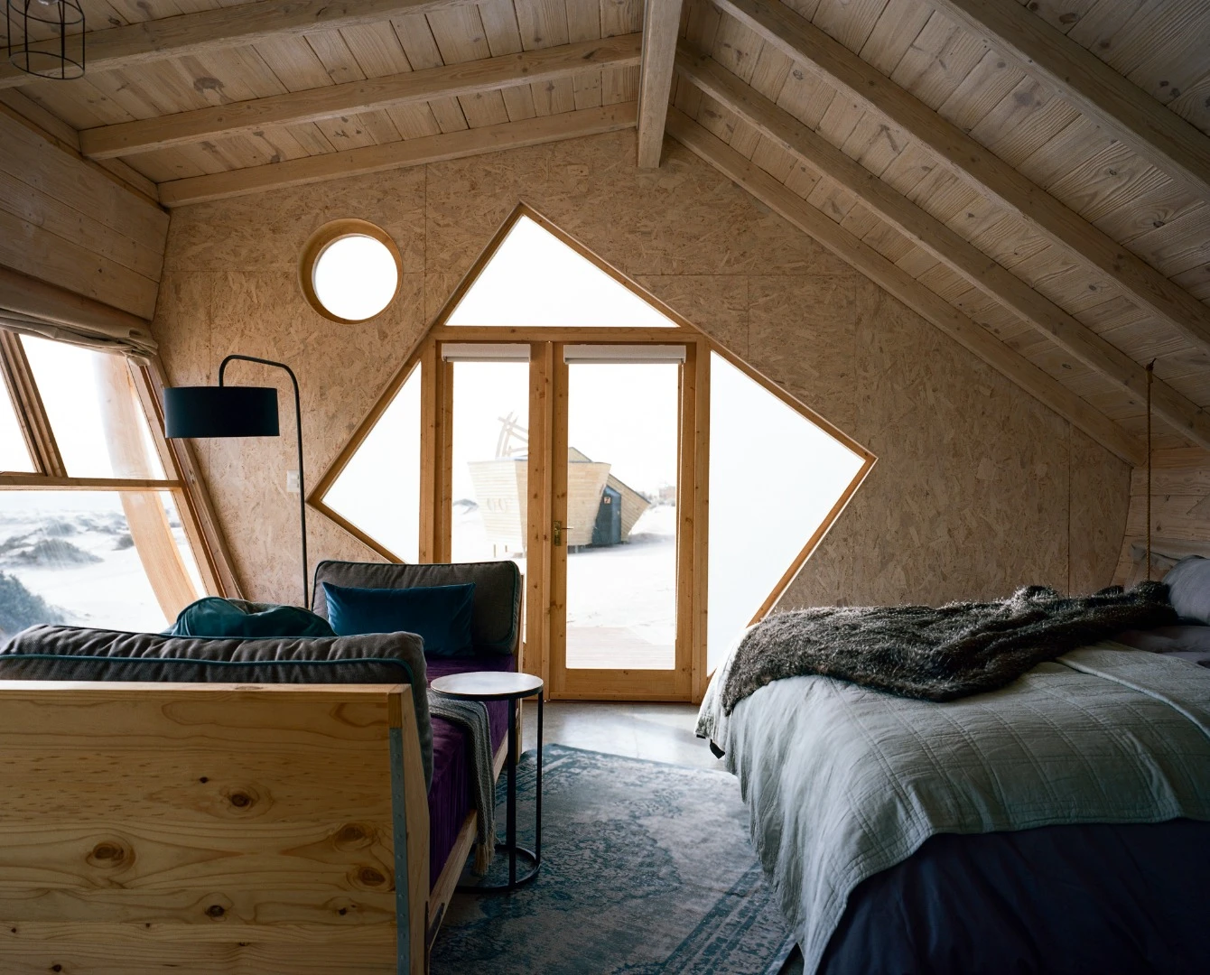 The solar-powered chalets making up Shipwreck Lodge in Namibia are built to mimic fallen ships