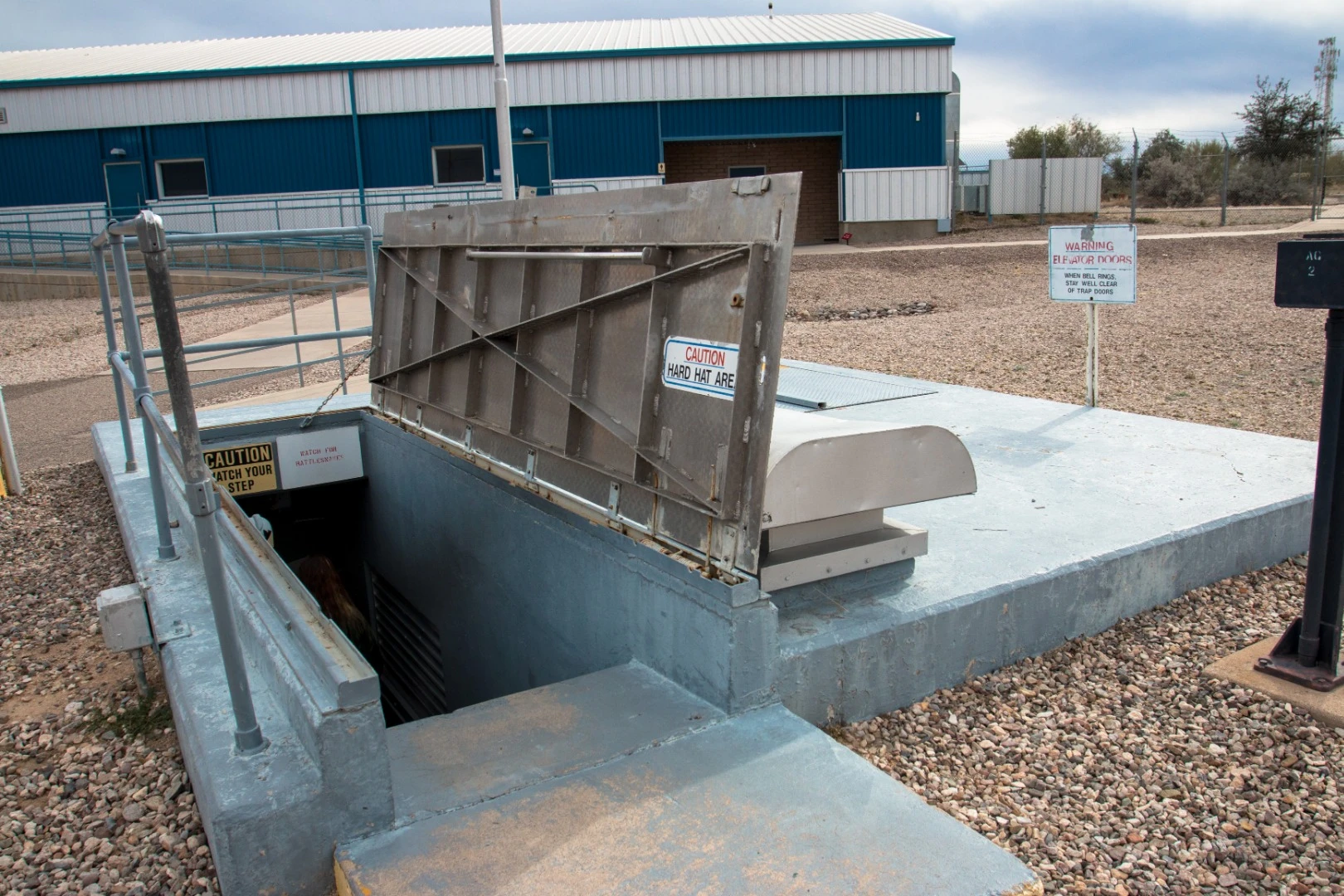 The main entrance to the underground facility