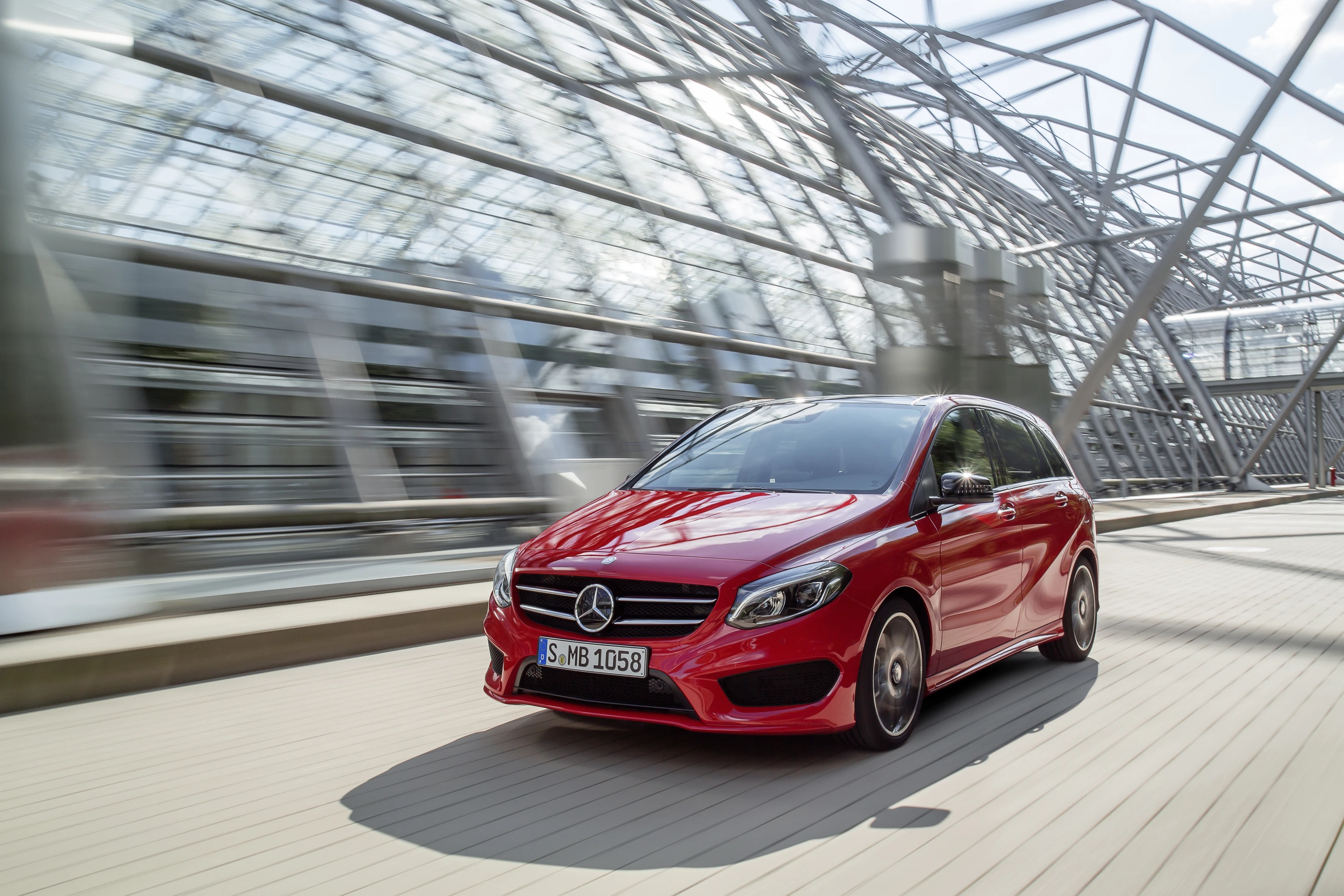 The B-Class has a redesigned front bumper