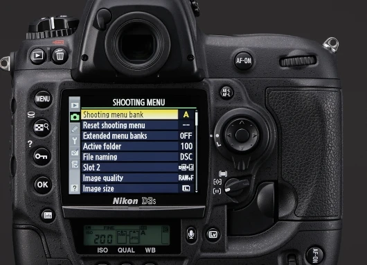 Quite a turn on - one of the menu screens on the bright 921,000 dot LCD 3in screen