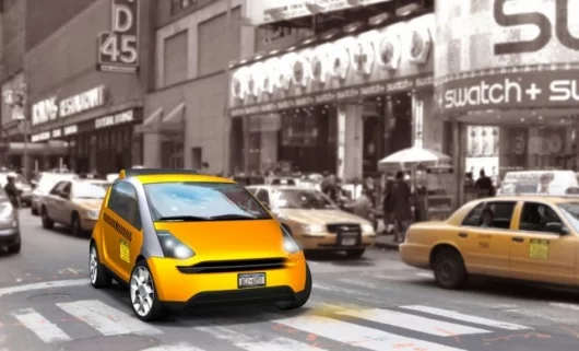 The TH!NK ox MPV in taxi-livery