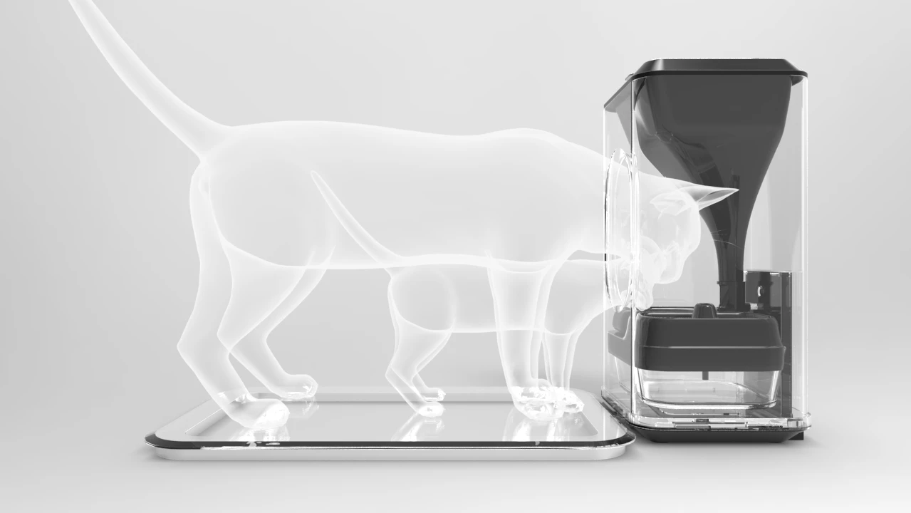 Bistro is a smart cat feeder with facial recognition technology