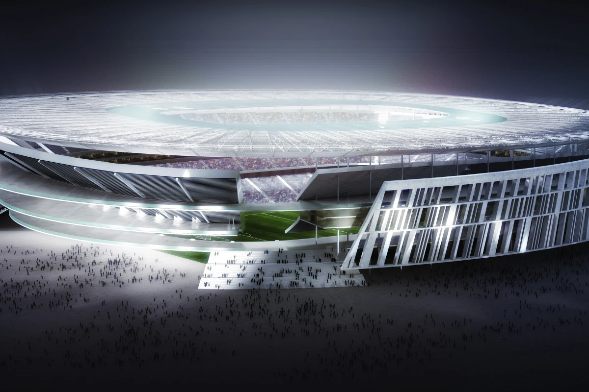 Stadio della Roma is due for completion in time for the 2016 - 2017 season (Image: Woods Bagot)