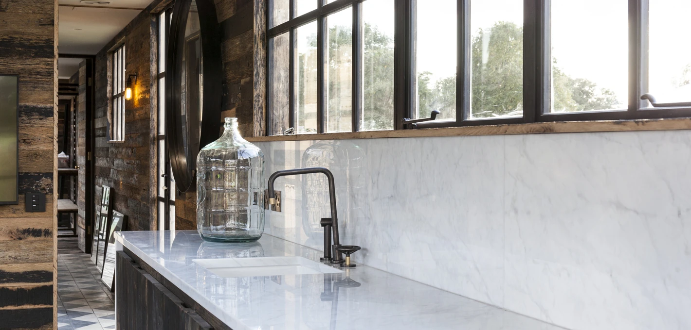 The Big Box boasts a rustic kitchen
