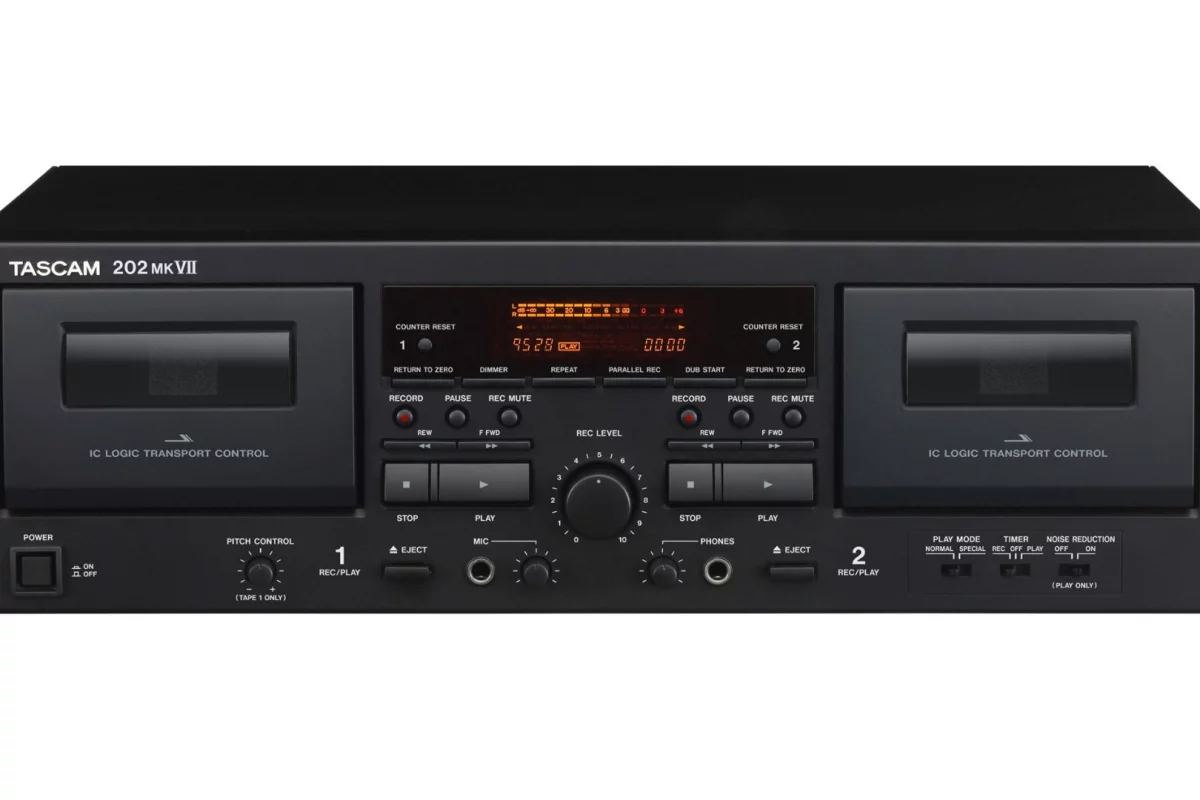The Tascam 202mkVII dual cassette deck is available now